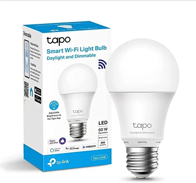 Bombilla inteligente  TP-Link Tapo L610, LED, RGB, 350 lm, Control voz,  Regulable, GU10, Blanco